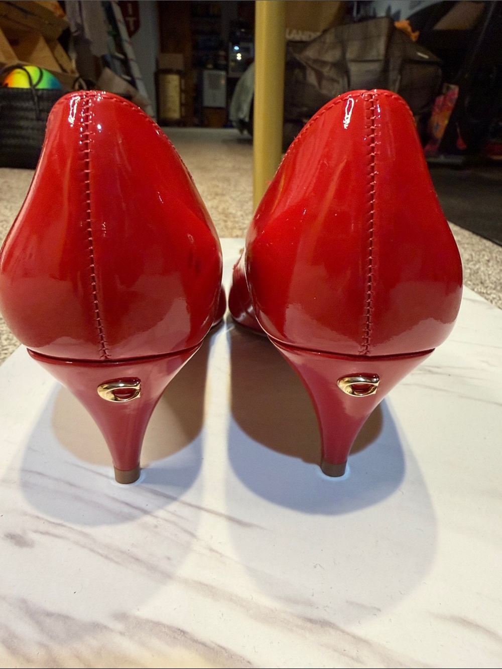 Coach Red Patent Pointed-Toe Pumps - Picture 2 of 5